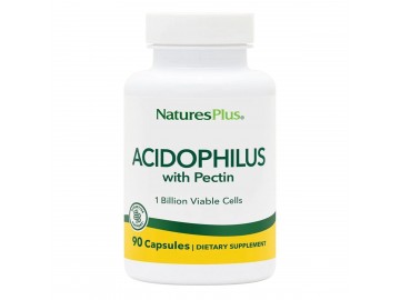 Ацидофільні бактерії з пектином, Acidophilus with Pectin, Natures Plus, 90 капсул