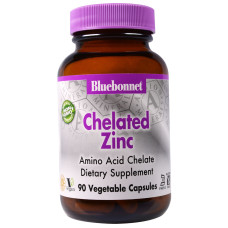 Хелатний Цинк, Albion, Bluebonnet Nutrition, 90 вегетаріанських капсул