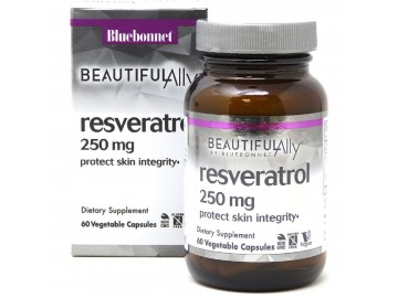 Ресвератрол 250 мг, Beautiful Ally, Bluebonnet Nutrition, Resveratrol 250 Мg, 60 рослинних капсул