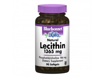 Натуральний Лецитин 1365мг, Bluebonnet Nutrition, 90 желатинових капсул