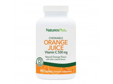 Вітамін С, Orange Juice Vitamin C, 500 мг, Natures Plus, 90 жувальних таблеток