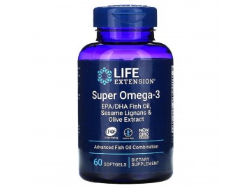 Супер Омега-3, Omega Foundations, Super Omega-3, Life Extension, 60 Желатинових Капсул