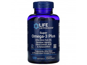 Супер Омега-3 плюс, Omega Foundations, Super Omega-3 Plus, Life Extension, 120 Желатинових Капсул