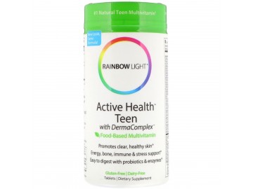 Мультивітаміни Для Підлітків, Підтримка Шкіри, Active Health Teen with Derma Complex, Rainbow Light, 60 таблеток