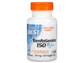 Бенфотиамин, Benfotiamine 150, Doctor's Best, 150 мг, 120 капсул