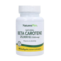 Бета Каротин 25000 МО, Beta Carotene, Natures Plus, 90 гелевых капсул