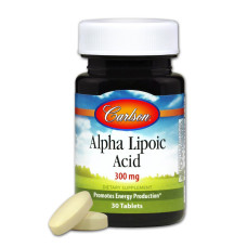 Альфа-Ліпоєва Кислота 300мг, Carlson, 30 таблеток