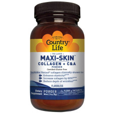 Коллаген + Витамины С&А в Порошке, Maxi-Skin, Country Life, 2,74 унции (78 г)