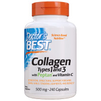 Коллаген Типов 1 и 3 500мг, Peptan, Doctor's Best, 240 капсул