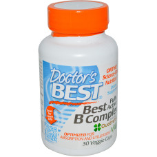 Повністю Активований Комплекс Вітамінів Групи В, Quatrefolic, Doctor's Best, 30 гелевих капсул