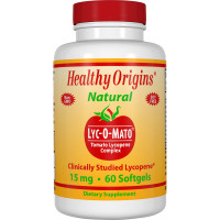 Ликопин из помидоров на оливковом масле 15мг, Lyc-O-Mato, Healthy Origins, 60 желатиновых капсул