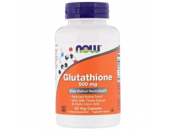 Глутатіон, L-Glutathione, Now Foods, 500 мг, 60 вегетаріанських капсул