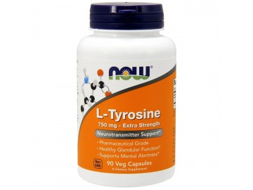 L-Тирозин, L-Tyrosine, Now Foods, 750 мг, 90 вегетаріанських капсул