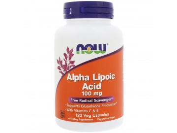 Альфа-ліпоєва кислота, Alpha Lipoic Acid, Now Foods, 100 мг, 120 капсул