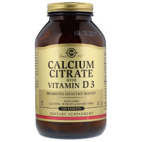 СКИДКА Цитрат Кальция + Витамин D3, Calcium Citrate with Vitamin D3, Solgar, 240 таблеток (частично отсутствует пленка)