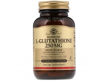 L-глутатіон, L-Glutathione, Solgar, 250 мг, 60 вегетаріанських капсул