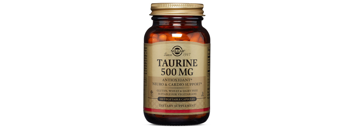 Таурин, Taurine, Solgar, 500 мг, 100 вегетарианских капсул