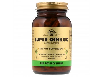 Гінкго Білоба Супер, Super Ginkgo Biloba, Solgar, 120 желатинових капсул