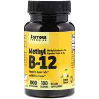 Метил B-12 с лимонным вкусом 1000 мкг, Methyl B-12, Jarrow Formulas, 100 леденцов