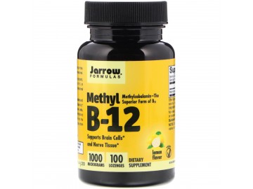 Метил B-12 зі смаком лимона 1000 мкг, Methyl B-12, Jarrow Formulas, 100 льодяників