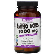 Комплекс Аминокислот 1000 мг, Amino Acid, Bluebonnet Nutrition, 90 капсул