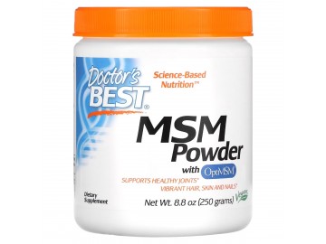 МСМ в порошку, Метилсульфонілметан, MSM Powder with OptiMSM, Doctor's Best, 250 гр