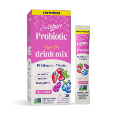 Пробіотичний напій, 50 млрд КУО, смак ягід, Probiotic Drink Mix, Enzymedica, 20 стиків по 2 гр
