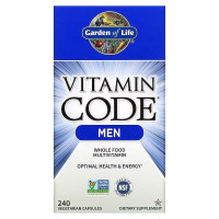 Мужские мультивитамины из натуральных продуктов, Vitamin Code, Whole Food Multivitamin for Men, Garden of Life, 240 вегетарианских капсул