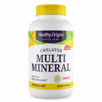 Хелатные мультиминералы без железа, Chelated Multi Mineral, Iron Free, Healthy Origins, 240 вегетарианских капсул