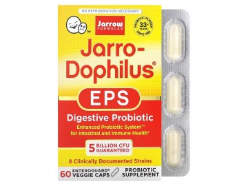 Пробіотики, 5 млрд КУО, Jarro-Dophilus EPS, Jarrow Formulas, 60 вегетаріанських капсул