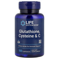 Глутатіон, цистеїн і вітамін C, Glutathione, Cysteine & C, Life Extension, 100 капсул