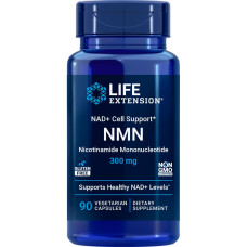 Нікотинамід мононуклеотид, 300 мг, NMN Nicotinamide Mononucleotide, NAD+ Cell Support, Life Extension, 90 вегетаріанських капсул