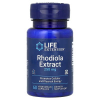 Родіола, 250 мг, Rhodiola Extract, Life Extension, 60 вегетаріанських капсул