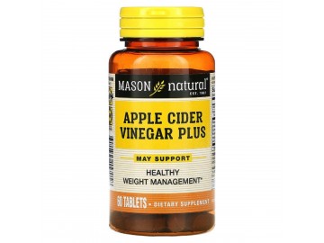 Яблучний оцет +, Apple Cider Vinegar Plus, Mason Natural, 60 таблеток