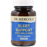 Поддержка сна с мелатонином, Sleep Support with Melatonin, Dr. Mercola, 30 таблеток