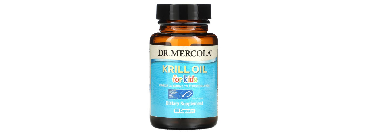 Омега-3 криль для детей, Krill Oil for Kids, Dr. Mercola, 60 капсул