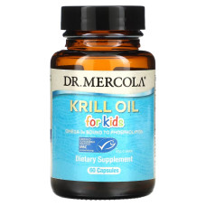 Омега-3 криль для детей, Krill Oil for Kids, Dr. Mercola, 60 капсул