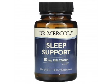 Підтримка сну з Мелатоніном, 10 мг, Sleep Support, Dr. Mercola, 30 капсул