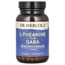 L-теанін з ГАМК, L-Theanine Plus GABA, Dr. Mercola, 60 капсул