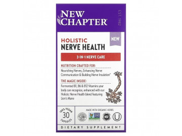 Здоров'я нервової системи, Holistic Nerve Health, New Chapter, 30 капсул