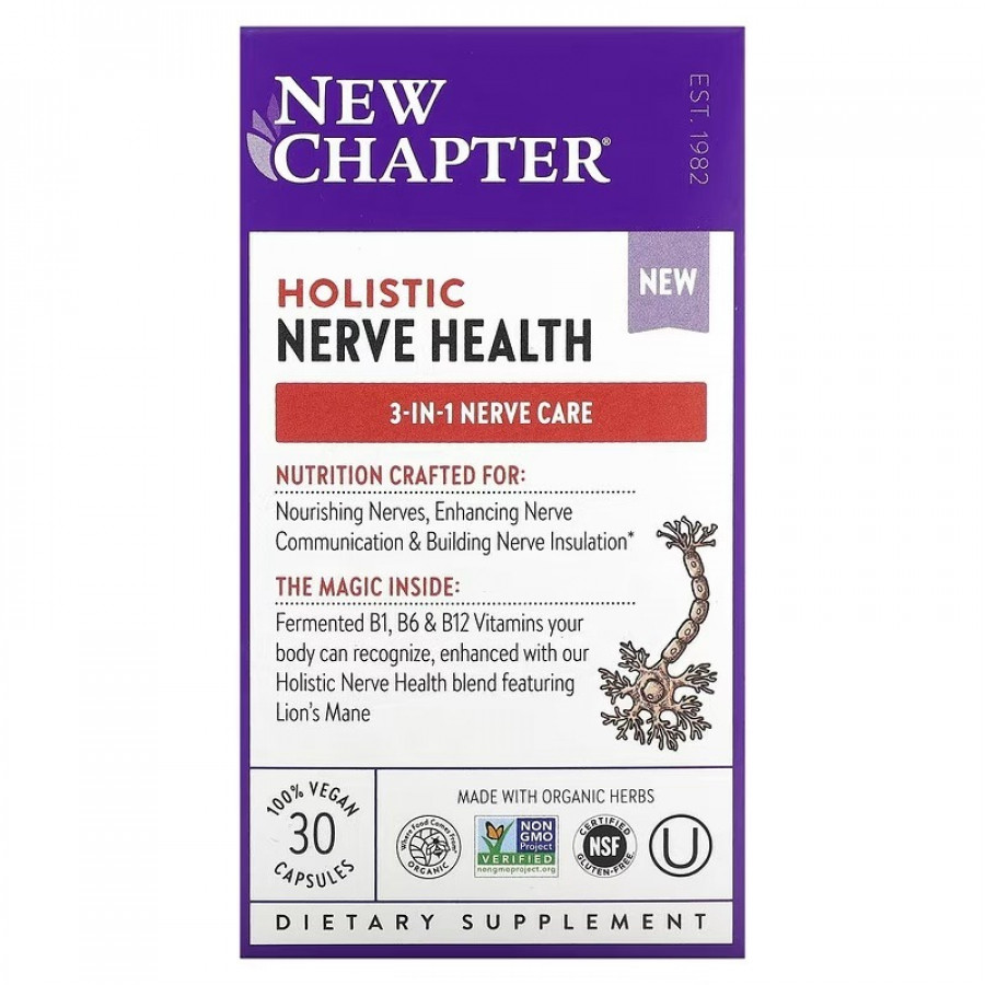 Здоров'я нервової системи, Holistic Nerve Health, New Chapter, 30 капсул