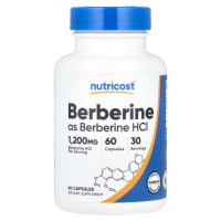 Берберин, 1200 мг, Berberine, Nutricost, 60 капсул
