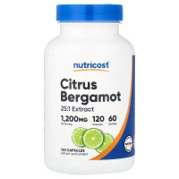 Цитрусовий бергамот, 1200 мг, Citrus Bergamot, Nutricost, 120 капсул