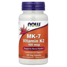 Вітамін K-2, 100 мкг, MK-7 Vitamin K-2, Now Foods, 120 вегетаріанських капсул