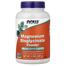 Магній бісгліцинат, Magnesium Bisglycinate Powder, Now Foods, 227 гр