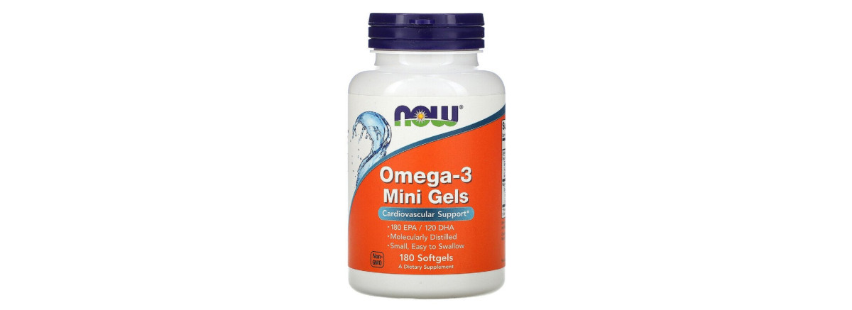 Омега-3, Omega-3 Mini Gels, Now Foods, 180 мягких таблеток