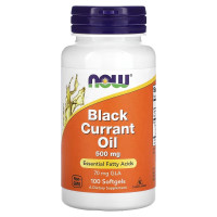 Масло черной смородины, 500 мг, Black Currant Oil, Now Foods, 100 гелевых капсул