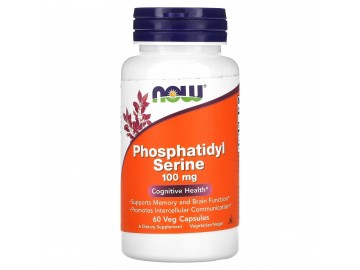 Фосфатидилсерин, 100 мг, Phosphatidyl Serine, Now Foods, 60 вегетаріанських капсул