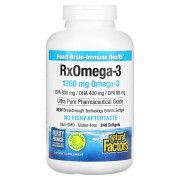 Омега-3, 1260 мг, RxOmega-3, Natural Factors, 240 гелевых капсул