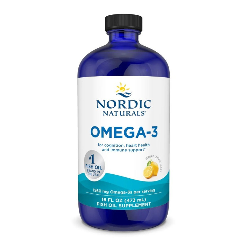 Омега-3, Смак Лимона, Nordic Naturals, Omega-3, Лимон, 1,560 мг, 473 мл.